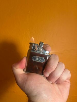Customized ‘MS’ Ronson Whirlwind Lighter
