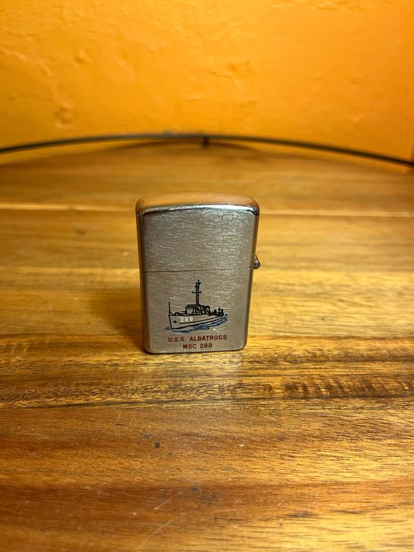 USS Albatross MSC 289 Seek &amp; Destroy Flip Top Militaria Lighter