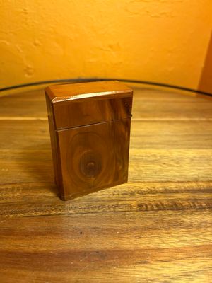 Never Fail Lighter Six Gun City Jefferson NH Wooden Souvenir Match Safe