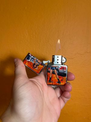 Five Alarm Firefighter Hottie Pinup Flip Top Lighter
