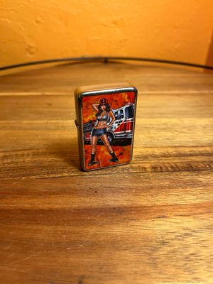 Five Alarm Firefighter Hottie Pinup Flip Top Lighter