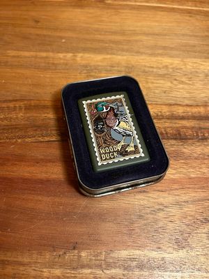 1999 Barrett Smythe Painted Wood Duck Zippo Lighter