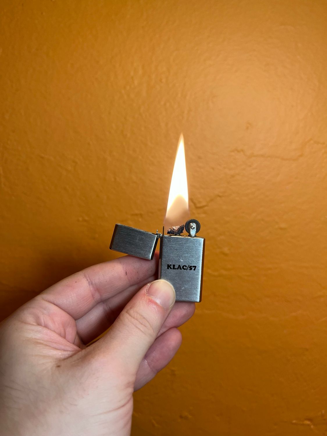 KLAC 57 Radio Station Thin Flip Top Lighter