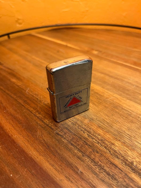 1970 Triangle Tire Battery Heavy Duty Climatized For Tropical Use Zippo Lighter