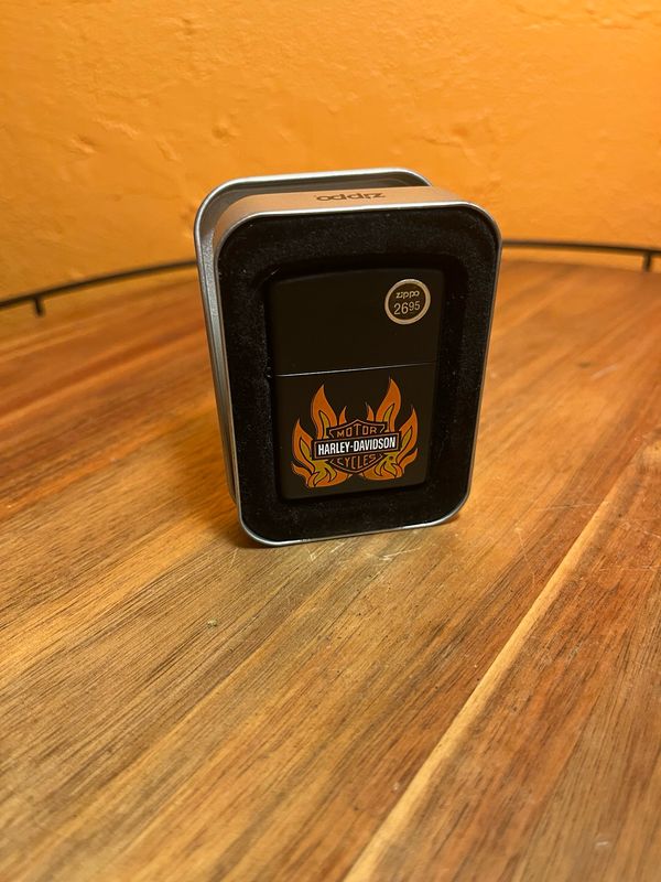 Matte Black Harley Davidson Zippo Lighter