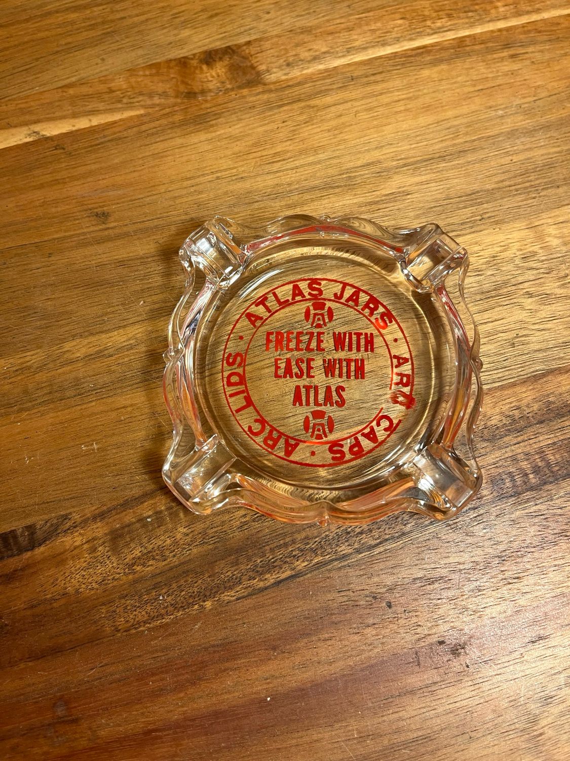 Atlas Jars Arc Lids &amp; Caps Ashtray