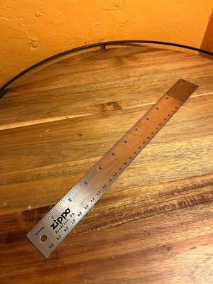Zippo Brand Measuring Ruler