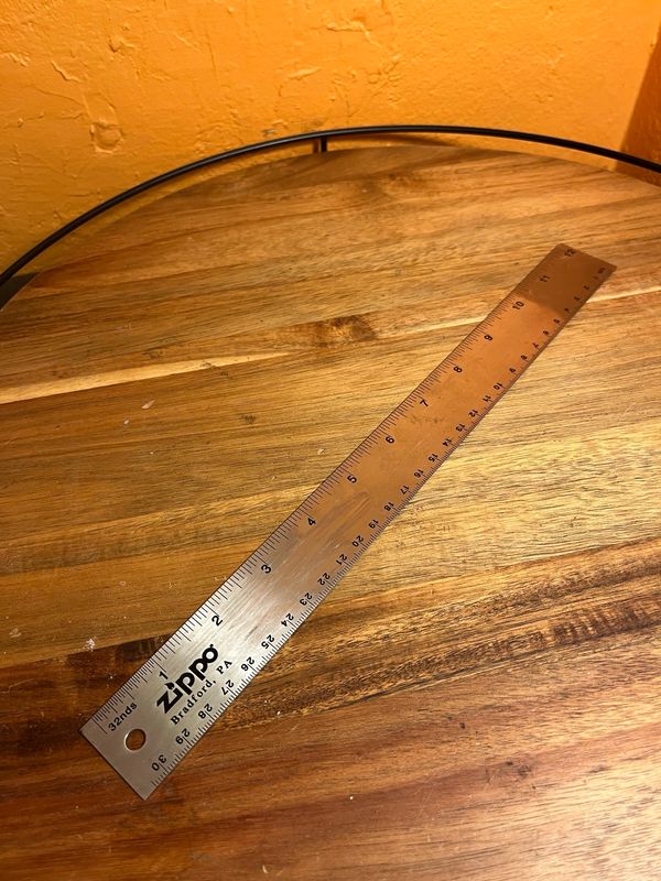 Zippo Brand Measuring Ruler