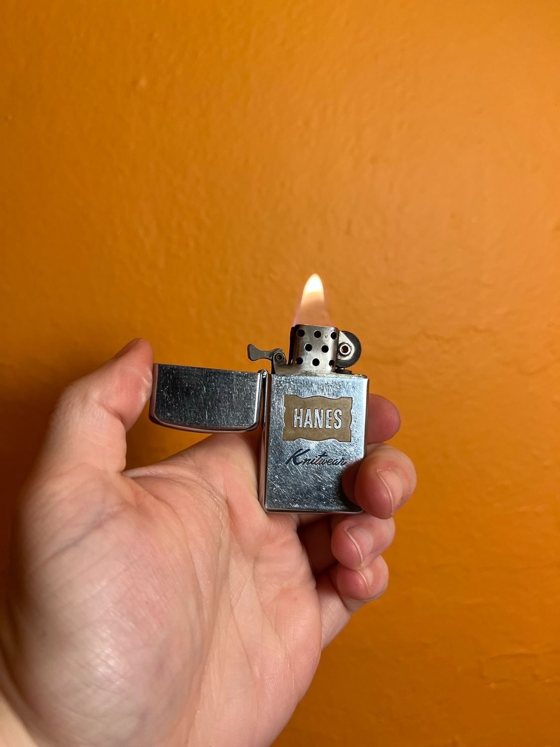1963 Hanes Knitwear Zippo Slim Lighter