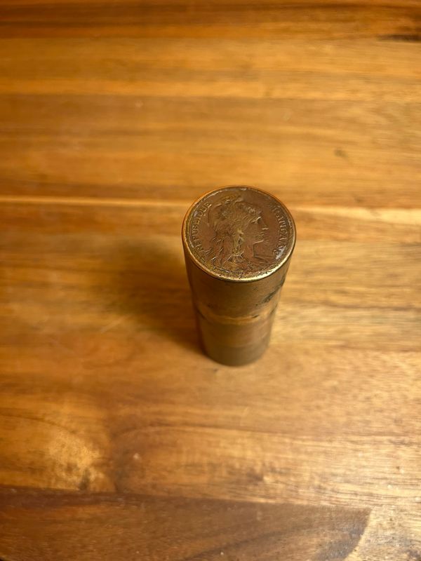 Antique French Coin Trench Table Lighter