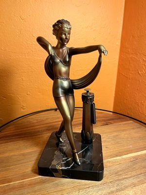 Early 20th Century Dancing Nymphet Possible Josef Lorenzo Austrian Striker Table Lighter