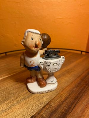 Distressed 1962 Imco Import Basketball Player Table Lighter