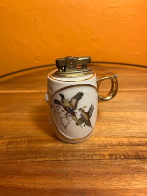 Ringneck Pheasant Pair Ceramic Mug Table Lighter