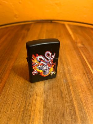 2003 Trevco Asian Loong Dragon Matte Black Sealed Unstruck Zippo Lighter