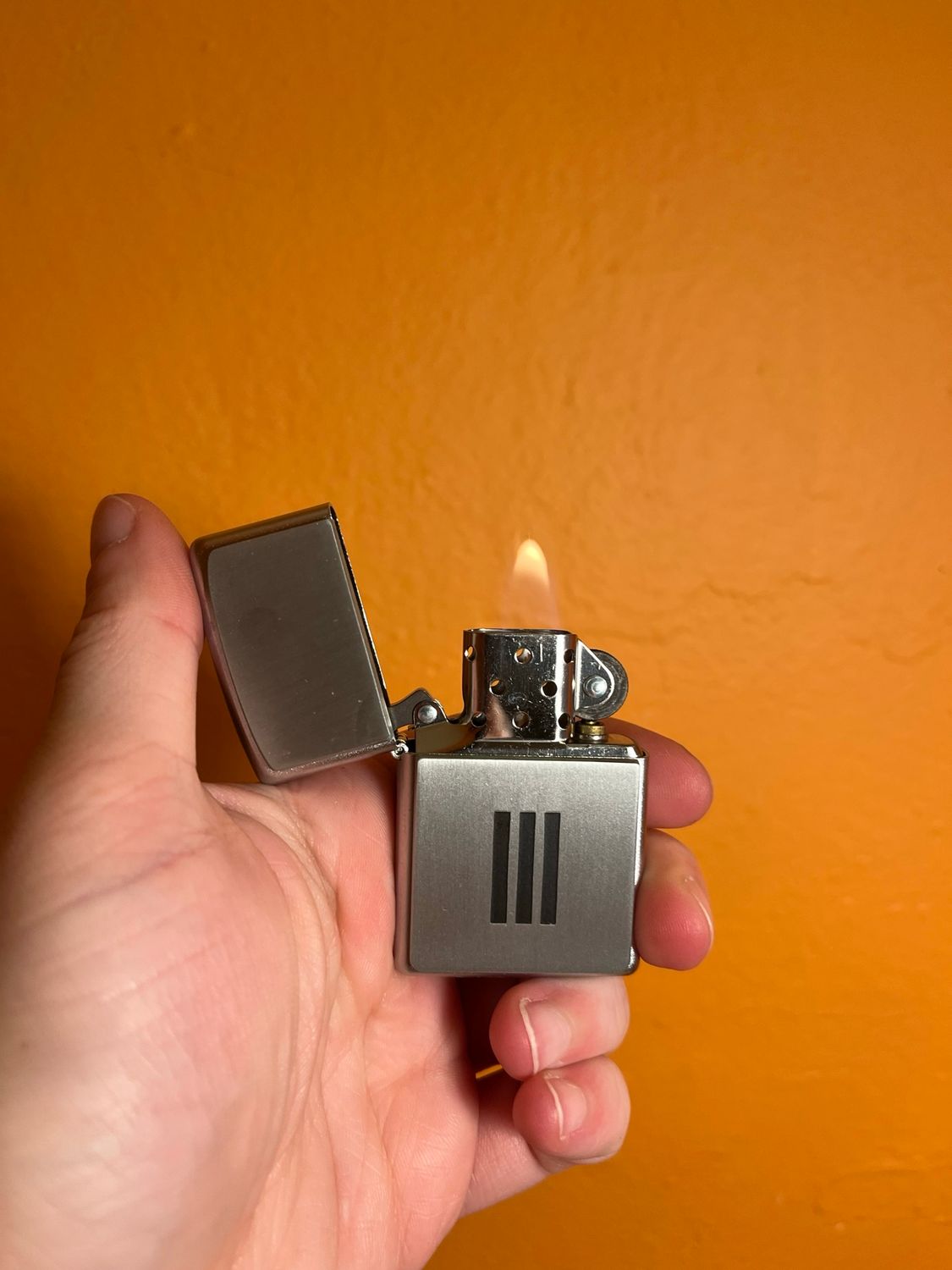 2002 III Heavy Metal Panel Zippo Lighter