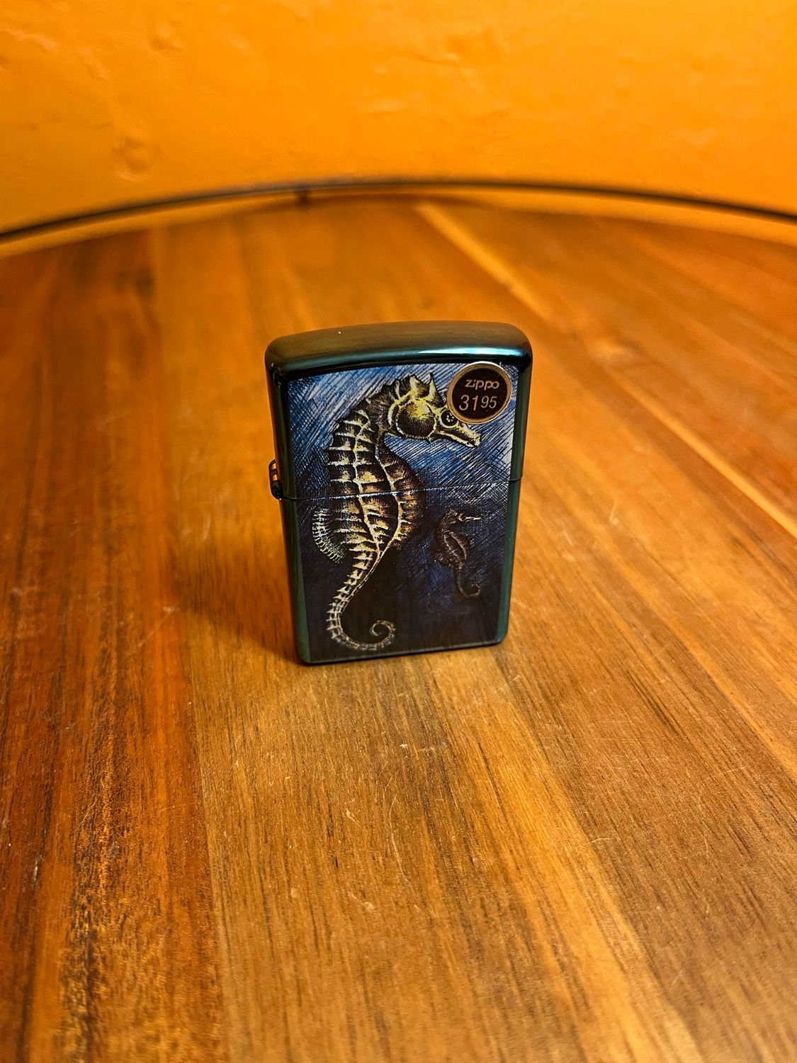 2005 Blue Seahorse Sealed Unstruck Zippo Lighter