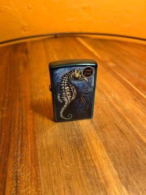 2005 Blue Seahorse Sealed Unstruck Zippo Lighter