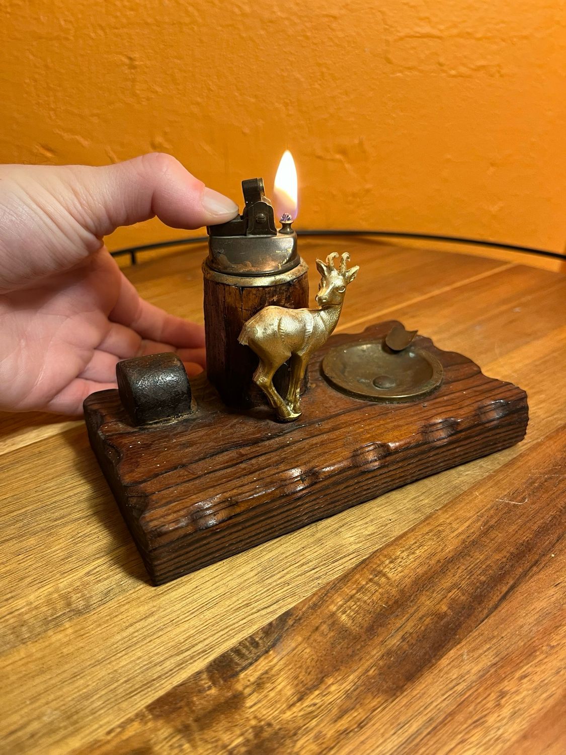 Made In Spain Gazelle Table Lighter Ashtray