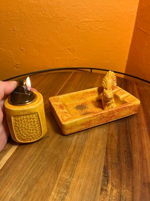 Personalized ‘To Gene Love Dot Xmas ‘69’ Squirrel Table Lighter Ashtray Set