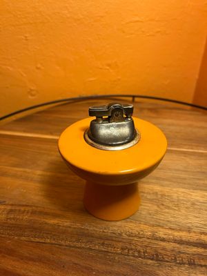 Distressed Orange Table Lighter