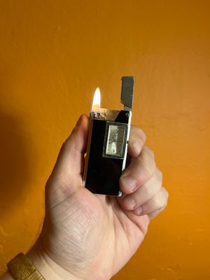 Swiss Made Black Clock Face Lighter