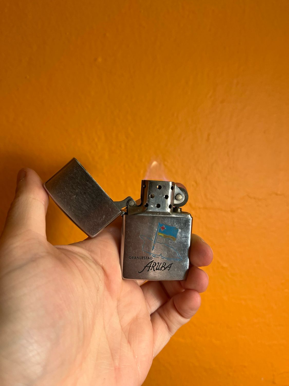 1992 Oranjestad Aruba Souvenir Zippo Lighter