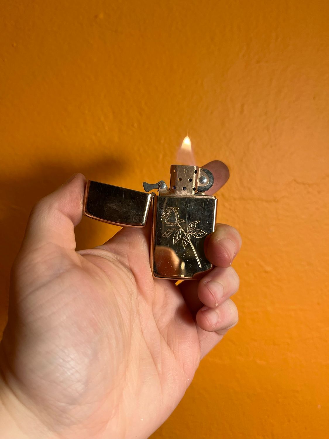 1999 Rose Gold Zippo Slim Lighter
