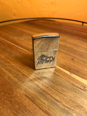 2002 Etched Chinese Loong Dragon Zippo Lighter