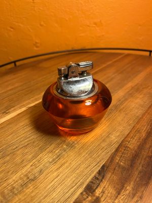 Orange Glass Table Lighter