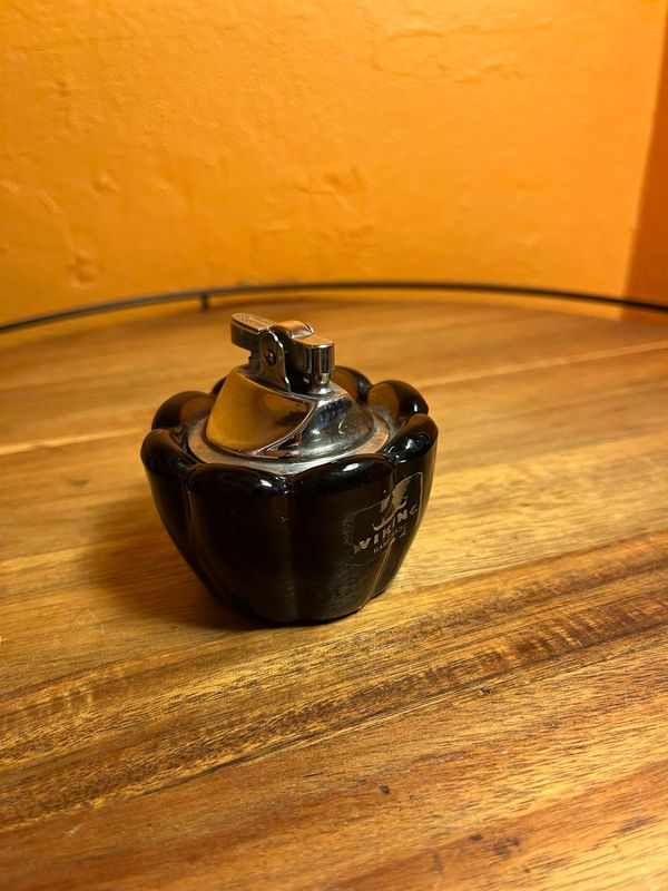 Smoky Viking Glass Table Lighter
