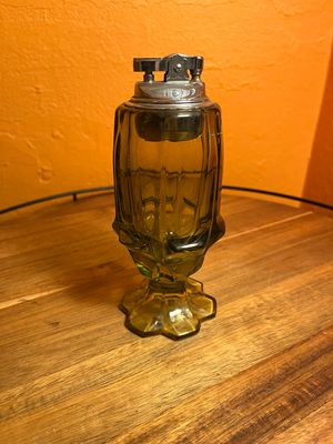 Pale Green Glass Table Lighter