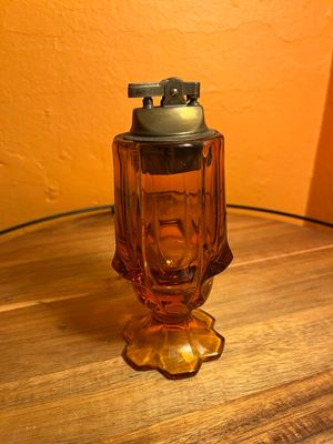 Amber Glass Table Lighter