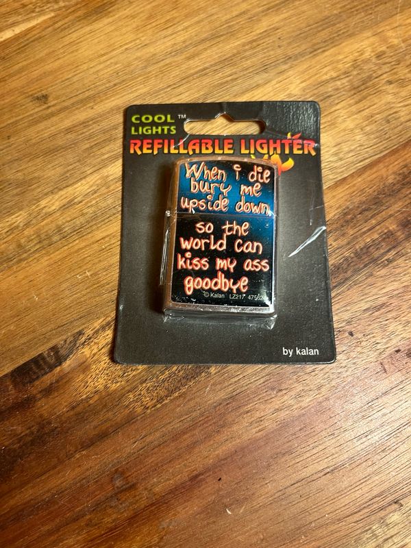 Kiss My Ass Flip Top Lighter
