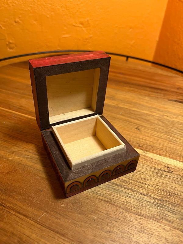 Wooden Polish Folk Art Trinket Box