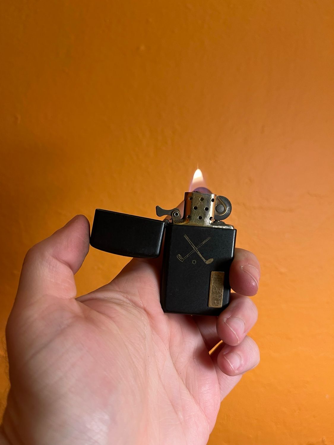 1992 Customized ‘Ralph’ Black Golfer Zippo Slim Lighter