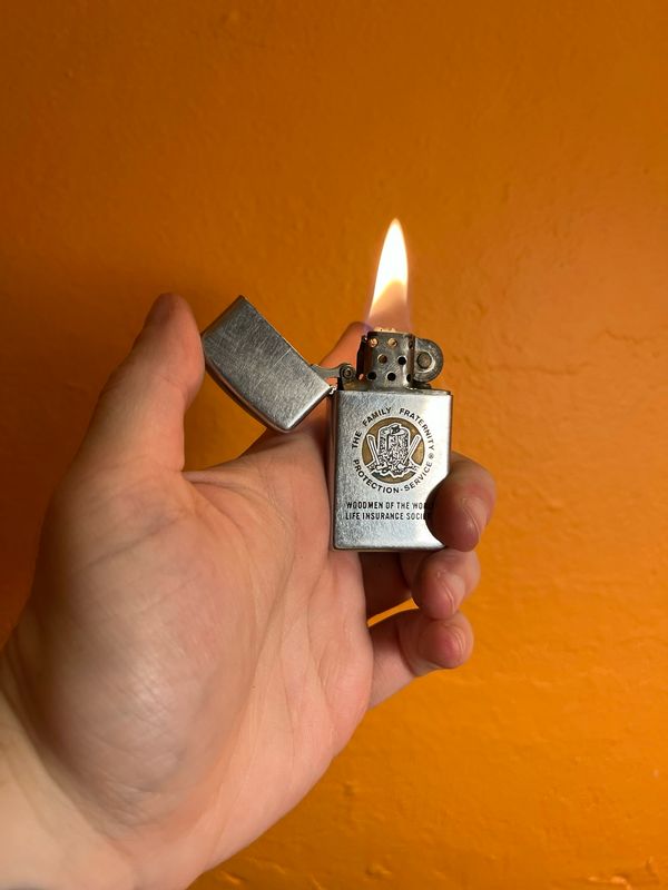 1968 Woodmen Of The World Life Insurance Zippo Slim Lighter