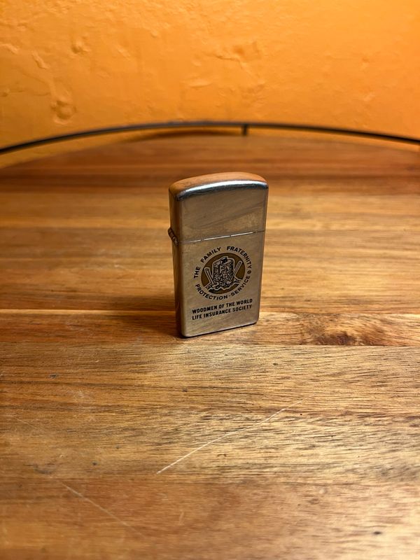 1968 Woodmen Of The World Life Insurance Zippo Slim Lighter