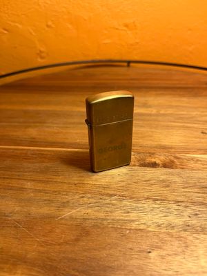 1992 Customized ‘George’ Brass Zippo Slim Lighter