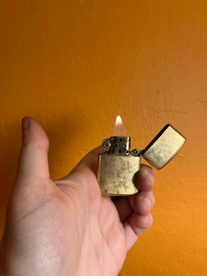 Anson 12K Gold Filled Jewelers Quality Florentine Flip Top Lighter