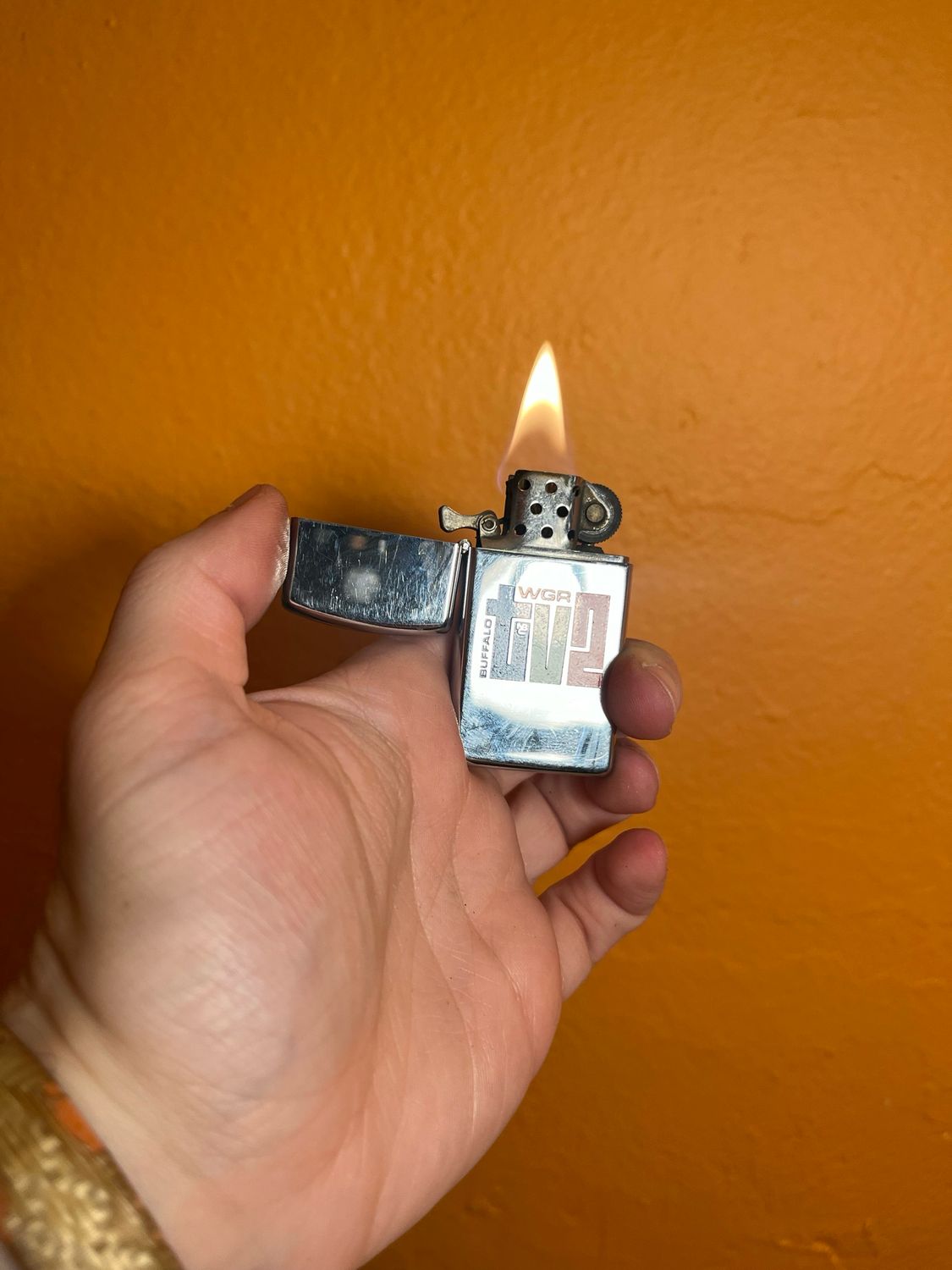 1969 WGR TV2 Buffalo Zippo Slim Lighter