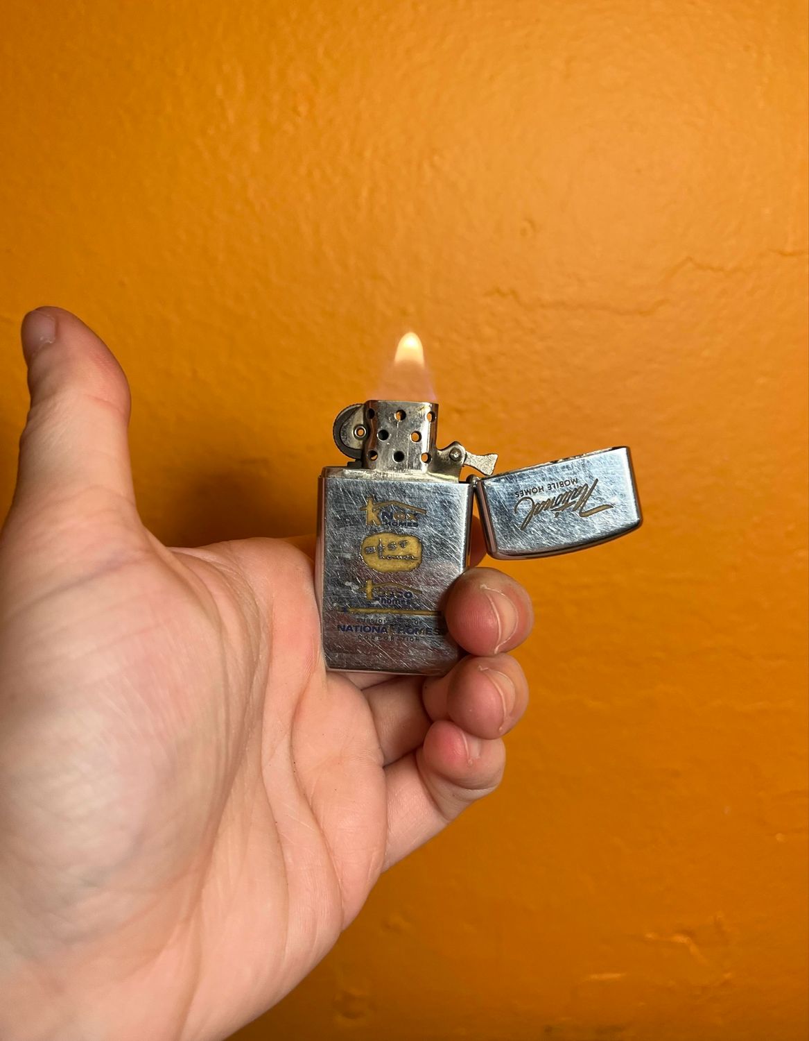 1976 National Mobile Homes Zippo Slim Lighter