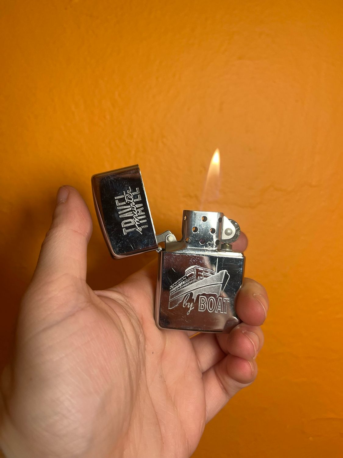 1991 Travel Smarter By Boat Zippo Lighter