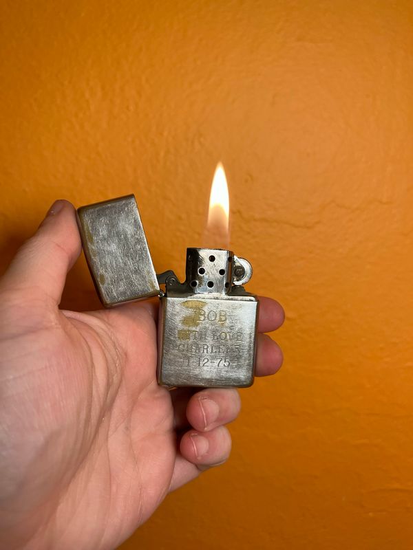 1974 Customized ‘Bob With Love Charlene 1/12/1975’ Zippo Lighter