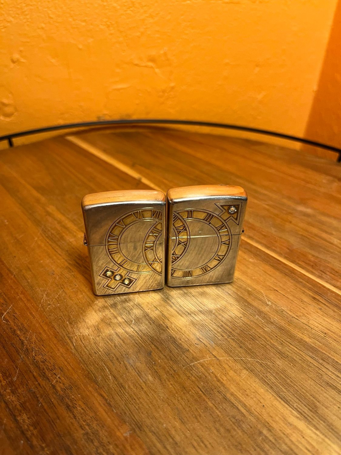 2007 Mars &amp; Venus Silver Plated Couples’ Set Zippo Lighters