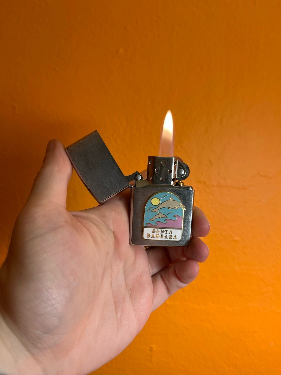 2002 Santa Barbara Dolphins Souvenir Zippo Lighter