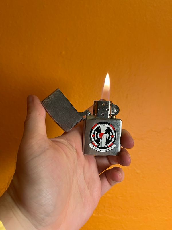 2002 VAW-125 Bulls Eye Bare Ace Pinup Military Zippo Lighter