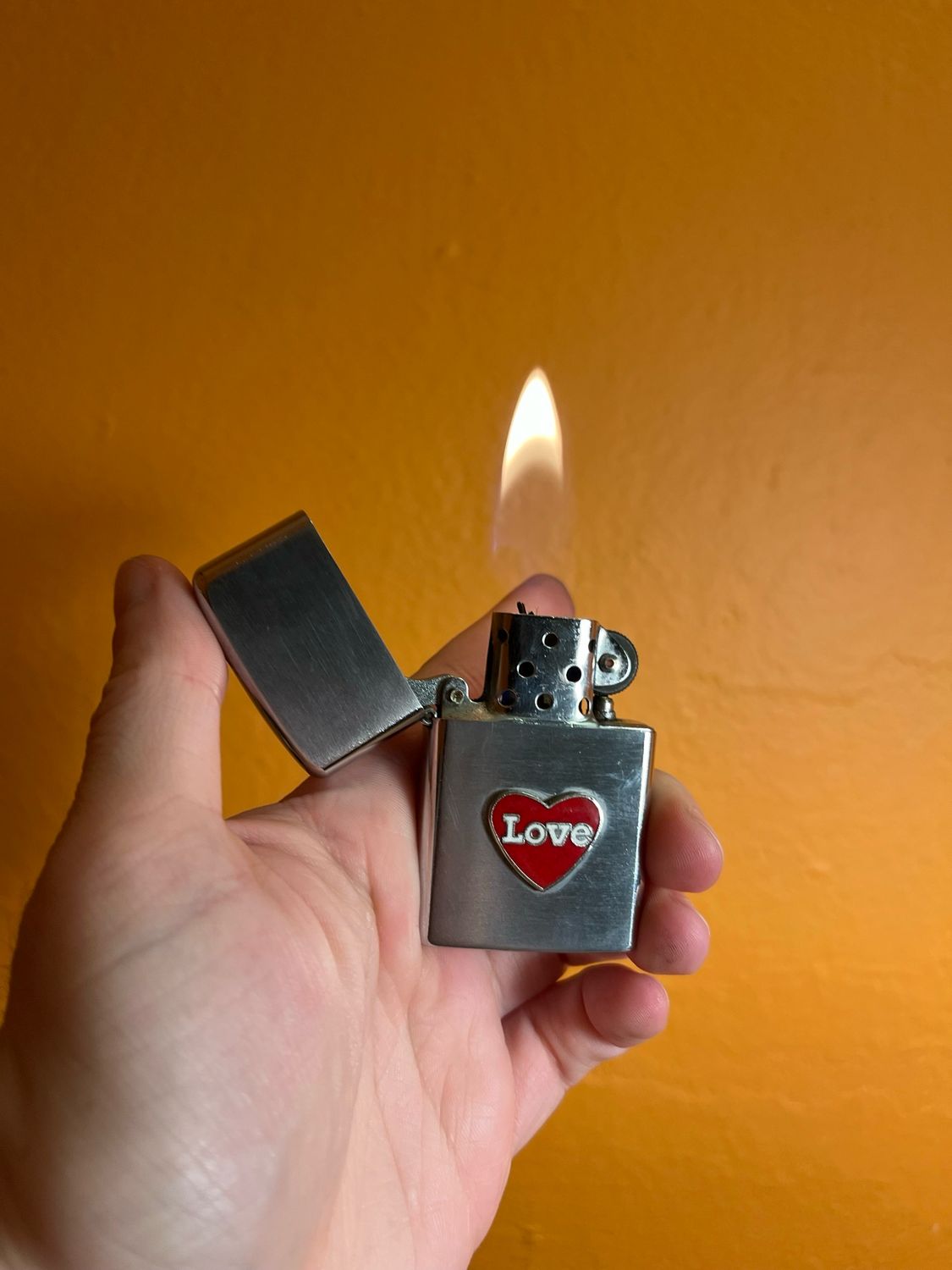 Love Heart Flip Top Lighter
