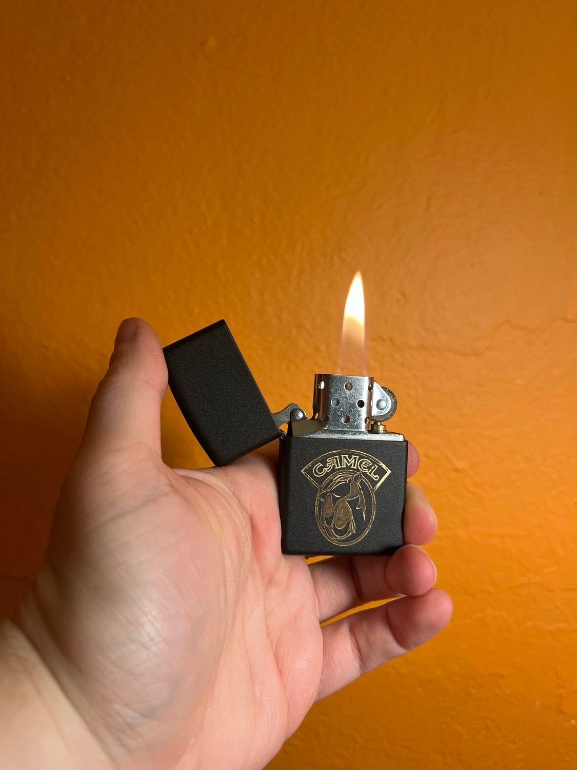 1996 Black &amp; Gold Smokin Joe Camel Zippo Lighter