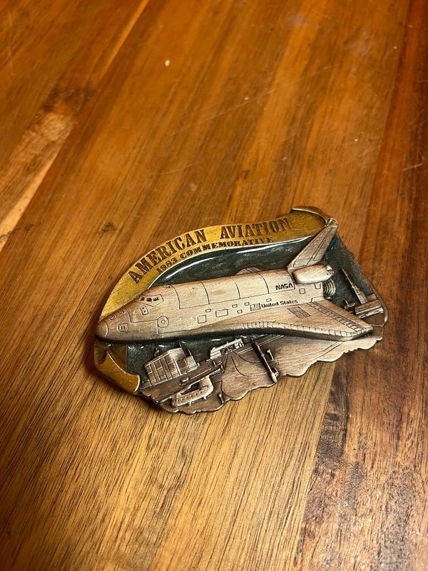 1983 Commemorative American Aviation NASA 1155 Of 5000 Belt Buckle