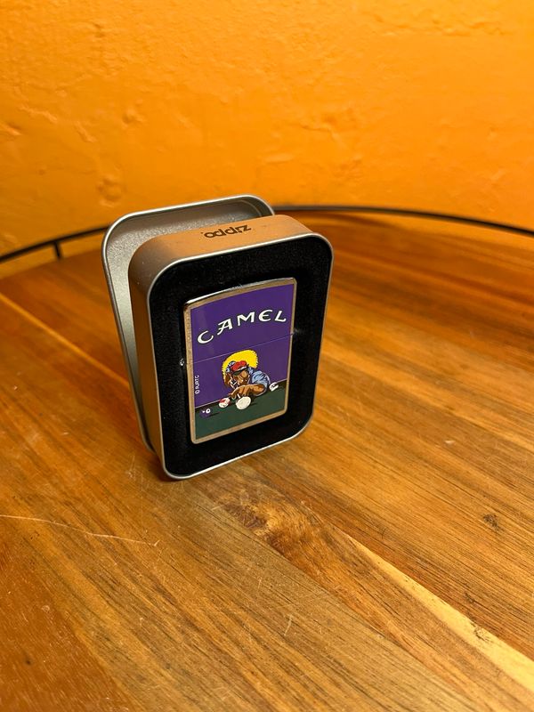 1997 Smokin Joe Camel Smooth Character Billiards Sealed Unstruck Zippo Lighter
